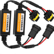 Mdatt 9005/9006/9012 LED Decoder Kit Headlight Canbus Error Free Anti Flickering Resistor Decoder - 1Pair