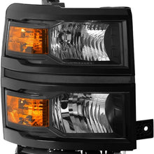 Jdragon for Chevy 14-15 Silverado 1500 Black Replacement Headlight Passenger/Right Side