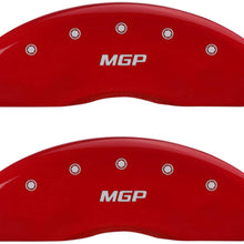 MGP Caliper Covers 42007SJEPRD 'Jeep' Engraved Caliper Cover with Red Powder Coat Finish and Silver Characters, (Set of 4)