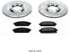 Power Stop K2279 Front Brake Kit with Drilled/Slotted Brake Rotors and Z23 Evolution Ceramic Brake Pads,Silver Zinc Plated