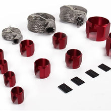 Bang4buck 4 Pieces Fuel Hose Sleeve Clamp Stainless Steel Braid Hose Engine Vacuum Fuel Heater Sleeving Kit- HSK1000-8090