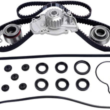 Timing Belt Kit w/Water Pump for 1994-2002 Honda Accord Odyssey, 1998-1999 Isuzu Oasis, 1997-1999 Acura CL - Fits 2.2L/2.3L L4 Engine