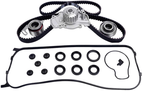Timing Belt Kit w/Water Pump for 1994-2002 Honda Accord Odyssey, 1998-1999 Isuzu Oasis, 1997-1999 Acura CL - Fits 2.2L/2.3L L4 Engine