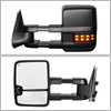 Pair of Black Power Heated Smoked LED Turn Signal Light Towing Mirrors Replacement for Silverado Sierra Tahoe 99-02