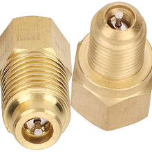 Air Conditioner Adapter,2pcs 1/4SAE-1/2ACME Adapter Connector Coupler for R134A Car Air Conditioner