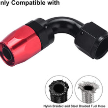 EVIL ENERGY 6AN Straight Swivel Hose End Fitting for Braided Fuel Line Aluminum Black 2PCS
