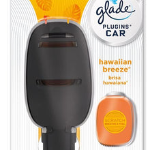 Glade PlugIns Car Air Freshener Pack, 1 Warmer + 4 Hawaiian Breeze Refill, 0.44 oz