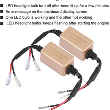 Terisass Pair of H1 H3 LED Headlight Load Resistor Wiring Error Free Decoder Anti-Flicker Resistors Error Canceller
