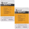 NICHE Front Left/Right Brake Pad Set For Yamaha 2HC-25805-00-00 Semi-Metallic 2 Pack