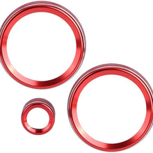 Duokon Aluminium Alloy Air Conditioning Knobs, A/C Rotary Knob Ring Volume Adjuster Decor for Discovery Sport L550 2020+(red)