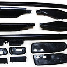 ITrims for Toyota Prado J120 FJ120 2003-2009 Car Accessories Cargo Roof Rack Rails Bars Luggage Replacements Cover Protector Trims Black