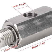 M12x1.5 1/8 NPT Turbo Oil Pressure Sensor Tee Adapter - Stainless Steel Car Accessories Universal
