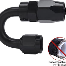 EVIL ENERGY 6AN Straight Swivel Hose End Fitting for Braided Fuel Line Aluminum Black 2PCS