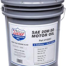 Lucas Oil 10257 1 Pack Motor Oil (SAE 20W-50 Plus, 5 Gallon Pail)