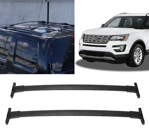 Cross Bars Roof Rack Crossbars Smooth Roof Rack Replacement for 2016-2019 Ford Explorer Aluminum