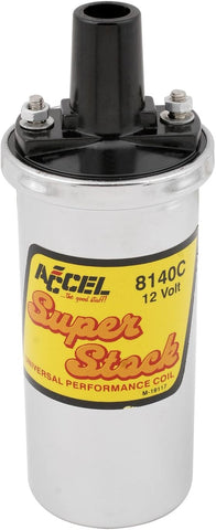 ACCEL 8140C Performance Universal SuperStock Chrome Point High Energy Coil