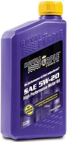 Royal Purple 06520-6PK API-Licensed SAE 5W-20 High Performance Synthetic Motor Oil - 1 qt. (Case of 6)