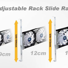 Titan- 12V/ 24V DC 120mm Multi-Function Rack Mounted Double Refrigerator Side Vent Fan with Speed Controller for RV, Motorhome, Caravan- TTC-SC09TZ(B)