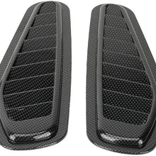 Air Flow Intake Cover, 2pcs Carbon Fiber Style Car Air Flow Intake Decorative Scoop Bonnet Vent Hood Cover Universal Air Flow Vent Protection Cover