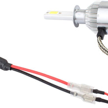 TOMALL H1 LED Headlight Replacement Male Plug Single Diode Converter Wiring Connecting Lines Cables