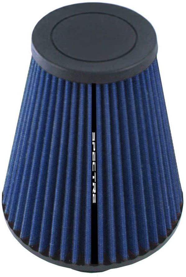 Spectre Universal Clamp-On Air Filter: High Performance, Washable Filter: Round Tapered; 2.5 in (64 mm) Flange ID; 8 in (203 mm) Height; 5.656 in (144 mm) Base; 3.156 in (80 mm) Top, SPE-HPR9609B