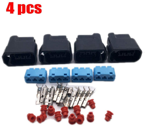 ALLMOST 4PCS Compatible with Honda S2000 F20 F22 3-Pin Ignition Coil Pack Connector Plug Housing