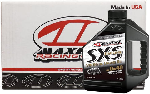 Maxima Racing Oils CS30-12901-12PK-12PK 0W-40 SXS Synthetic Side by Side Engine Oil, 12 L, (Pack of 12)