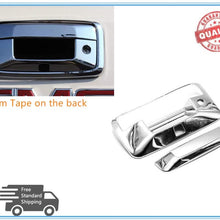 eLoveQ Polished Chrome Tailgate Door Handle Cover for 2014-2018 Chevrolet Silverado/GMC Sierra 1500 2500HD 3500HD W/Camera Hole