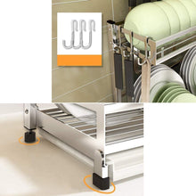 Chenbz Kitchen Shelf Kitchen Shelf Dish Rack Drain Rack Stainless Steel Double Layer Storage 44 20 36cm