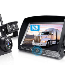 ZEROXCLUB Digital Wireless Backup Camera System Kit,HD 1080P & IP69 Waterproof Wireless Reverse Rear Side View Camera + 7’’ DVR Split Monitor with Touch Button for RV/Truck/Trailer/Bus/Pickup/Van-W702