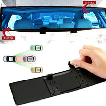 ICBEAMER 9.4" 240mm Easy Clip on Wide Angle Panoramic Blind Spot Fit Auto Interior Rear View Mirror Convex Blue Surface