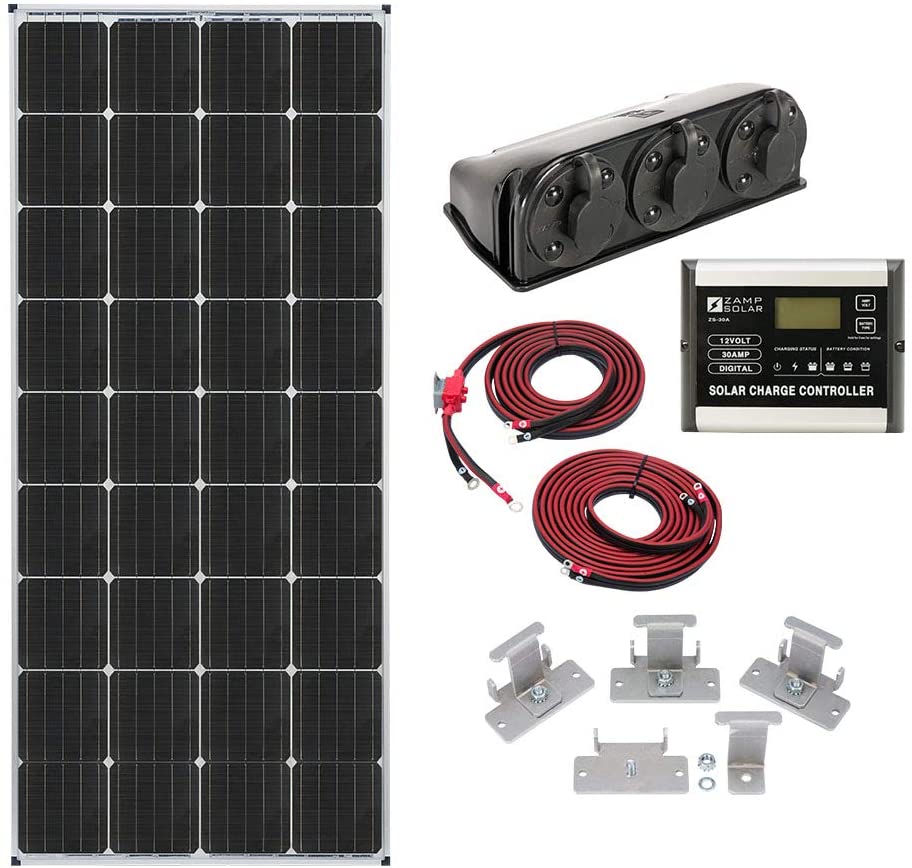 Zamp solar 170-Watt Solar RV Battery Charger Kit. Panel Expandable, Rugged, US Made Complete Solar Kit