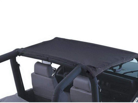 RAMPAGE PRODUCTS 92815 California Brief Soft Top for 1992-1995 Jeep Wrangler YJ, Black Denim