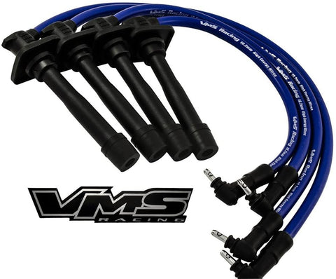 VMS RACING 93-97 10.2mm High Performance Engine SPARK PLUG IGNITION WIRES Wire Set in BLUE Compatible with TOYOTA COROLLA 93 94 95 96 97 1993 1994 1995 1996 1997