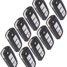 OCPTY 10X Uncut Keyless Entry Remote Control Key Fob Transmitter Replacement fit for 14-18  Nissan Rogue ADP12548301S