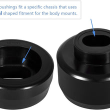 7-141 Body and Cab Mount Bushing Kit for 1999-2014 Chevy Silverado & Sierra 2WD/4WD 1500/2500 Polyurethane Black