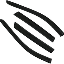 ASL 94827 4pcs Compatible with Rogue 2014-2019 (Not for Sport Models) Exterior Door Trim Sun Rain Wind Deflector Guard Vent Shade Window Visors Original Outside Mount Style