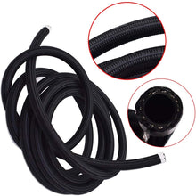 labwork Fuel Oil Gas Line Hose 5 Feet Black AN-4/AN-6 (Equivalent Tube Size Nominal OD 0.25/0.375 inch Hose ID 0.2/0.34 inch) Nylon/Stainless Steel Braided (an-4)
