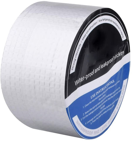 Butyl Waterproof Tape - 2in X 16.4ft - Leak Proof Long Lasting Watertight Rubber Putty Butyl Tape for RV Repair, Window, Silicone, and Boat Sealing and Rubber Roof Patching