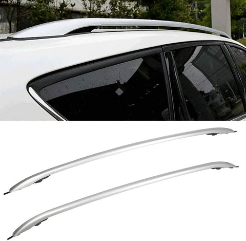 OCPTY Roof Rack Roof Side Rails Silver Cargo Carrier Top Side Rails Fit For Ford Escape Sport Utility 2013-2016 Roof Side Rails