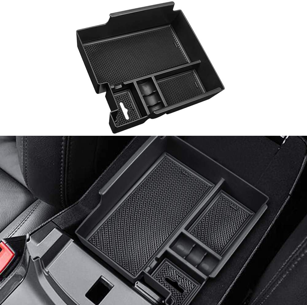 JoyTutus Center Console Organizer Tray Armrest Secondary Storage Box for Ford Explorer 2012 2013 2014 2015 2016 2017 2018 2019 Automotive Center Console Insert