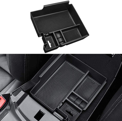 JoyTutus Center Console Organizer Tray Armrest Secondary Storage Box for Ford Explorer 2012 2013 2014 2015 2016 2017 2018 2019 Automotive Center Console Insert