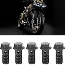 BiuZi Brake Banjo Bolt 5pcs Motorcycle Banjo Bolts Brake Fitting Adapter M10 x 1.25mm Universal for Brake Caliper Master Cylinder