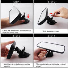 Rear View Mirror, Universal Car Truck Mirror Interior RearView Mirror Suction Cup (Width 24.5cm/9.6in)