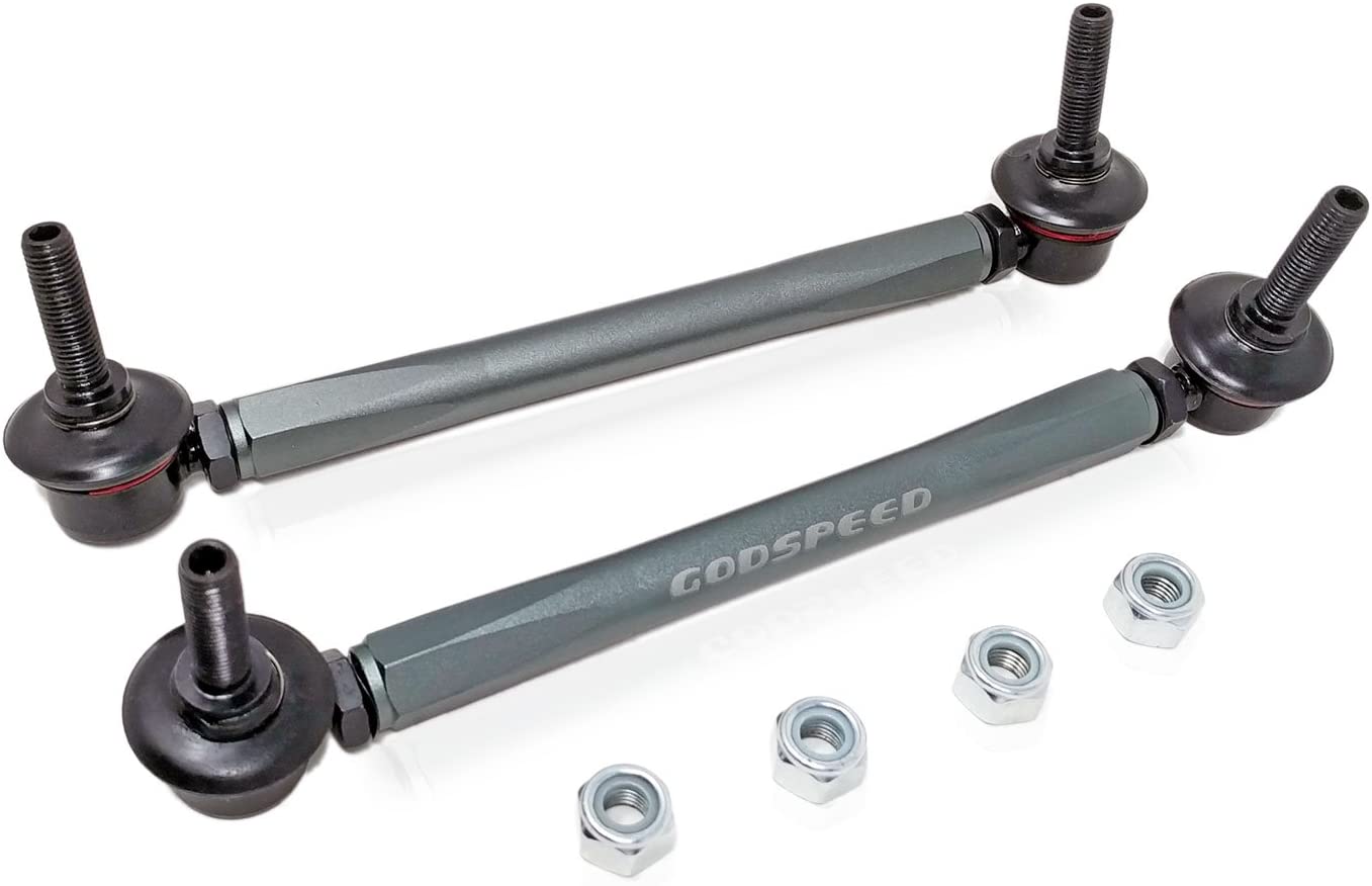 Godspeed SB-TR-180-10_02 Adjustable Front Sway Bar Links, Compatible With BMW M3 E46 2001-2006