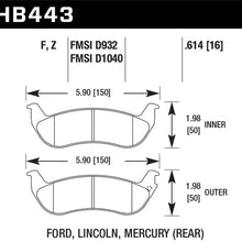 Hawk Performance HB443F.614 HPS Performance Ceramic Brake Pad