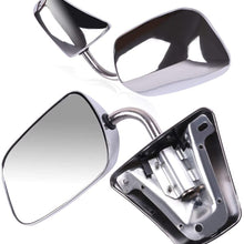 ECCPP Pair Set Fit for 1973-91 Chevy/Chevy GMC Jimmy Suburban C10 20 30/C/K1500 2500 3500/C15 25 35 Manual Stainless Mount Folding Chrome Side Mirrors