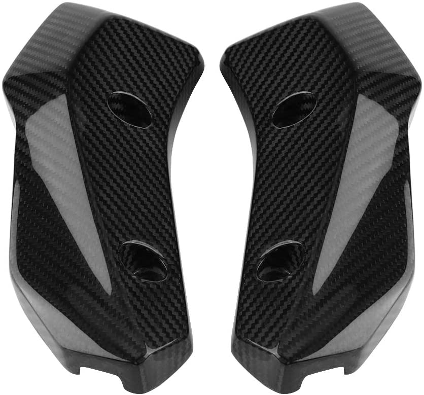 Motorcycle Radiator Cover Protector Glossy Black Carbon Fiber Radiator Side Grille Guard - Moto Front Top Gas Tank Cover Fit for Yamaha MT-07 FZ-07