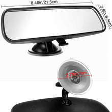 ELUTO Rear View Mirror Universal Car Truck Interior Rear View Mirror Suction Cup Rear View Mirror Adjustable Mirror 8.46"(215mm)