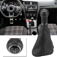 Acouto Car Gear Shift Knob Manual Shifter Knob with Gaiter Boot Cover For VW Golf 3 Jetta MK3 1991-1998(5 Speed)